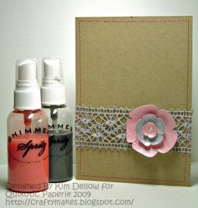 Quixotic Paperie - Kim Dellow - Shimmerz Spritz Tutorial
