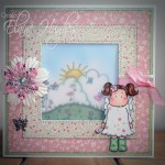 Magnolia - Tilda in Dotty Wellies & Spring Background - www.quixoticcards.com