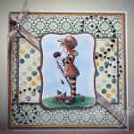Sugar Nellie - Homegrown Girl with Hedgehog- www.quixoticcards.com