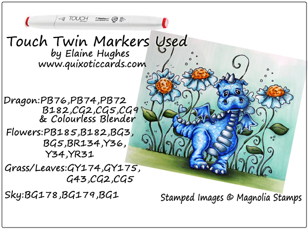 Magnolia Stamps - Lilyrose Dragon Scene - www.quixoticcards.com