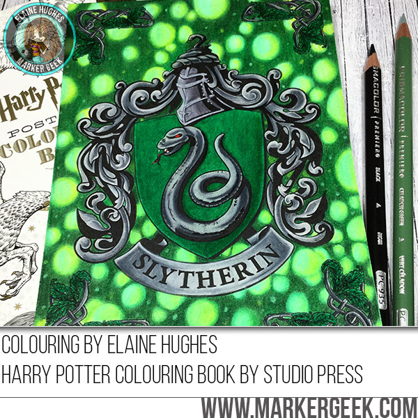 Harry Potter Colouring Book: Colouring Slytherin's Crest w/ video